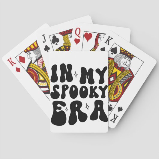 Herfst  In Mijn Spooky Era Retro Halloween Pokerkaarten (Achterkant)