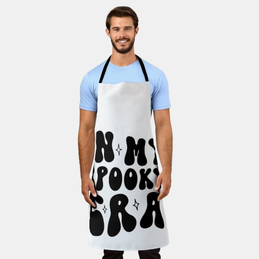 Herfst  In Mijn Spooky Era Retro Halloween Schort (Gedragen)