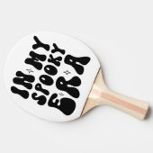 Herfst In Mijn Spooky Era Retro Halloween Tafeltennisbatje (Zijkant)