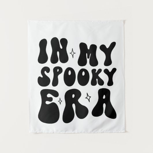 Herfst  In Mijn Spooky Era Retro Halloween Wandkleed (Voorkant)