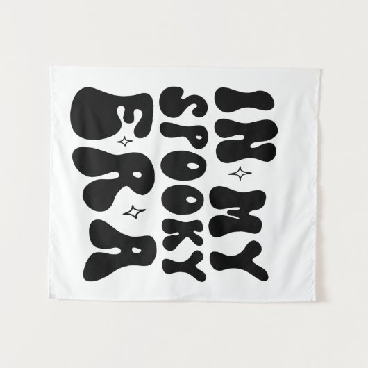 Herfst  In Mijn Spooky Era Retro Halloween Wandkleed (Voorkant (horizontaal))