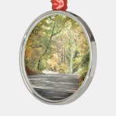 Herfst in New England Back Road Metalen Ornament (Links)