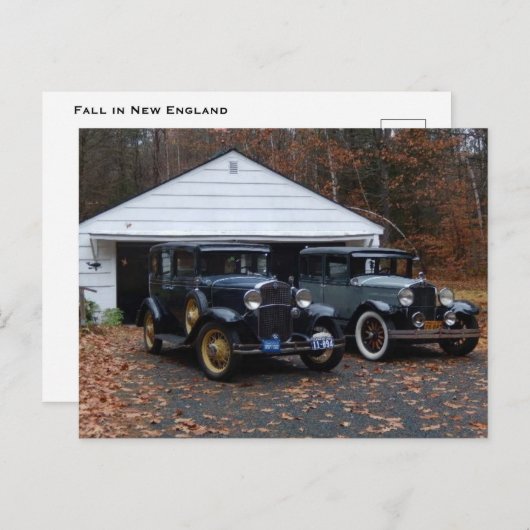 Herfst in New England Feestdagenkaart (Voorkant / Achterkant)