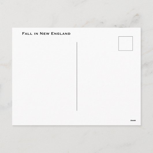 Herfst in New England Feestdagenkaart (Achterkant)