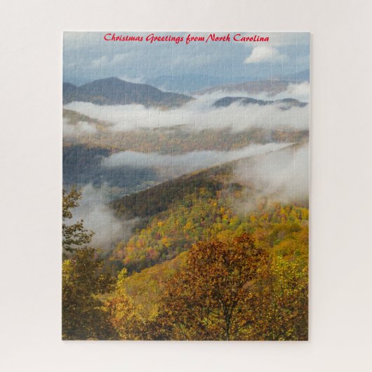Herfst in North Carolina. Kerstgroeten Legpuzzel (Verticaal)