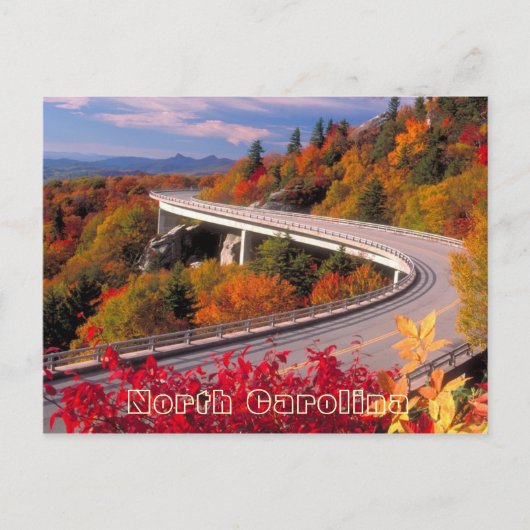 Herfst in North Caroline Blue Ridge Parkway Briefkaart (Voorkant)