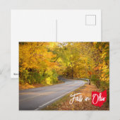 Herfst in Ohio Curvy Road herfstgebladerte Briefkaart (Voorkant / Achterkant)