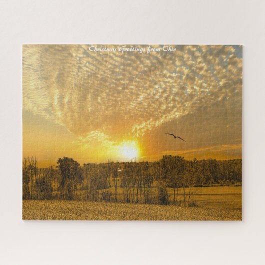 Herfst in Ohio.Kerstgroeten Legpuzzel (Horizontaal)