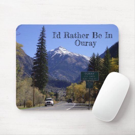 Herfst in Ouray, Colorado City Limits Muismat (Met muis)