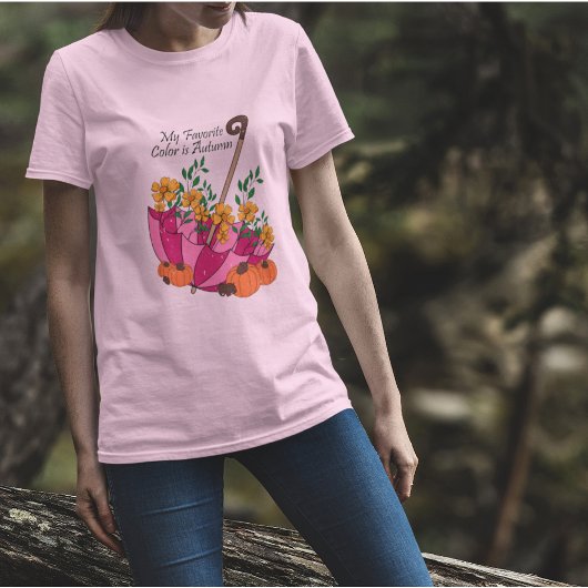 Herfst in paraplu t-shirt