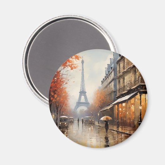 Herfst in Parijs Frankrijk Magneet (Voorkant / Achterkant)
