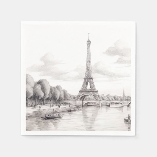  herfst in Parijs Frankrijk Servet (Voorkant)