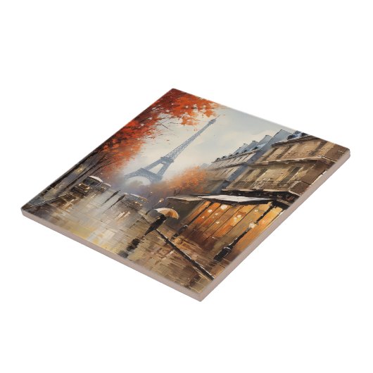 Herfst in Parijs Frankrijk Tegeltje (Zijkant)