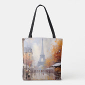 Herfst in Parijs Frankrijk Tote Bag (Achterkant)