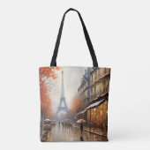 Herfst in Parijs Frankrijk Tote Bag (Achterkant)