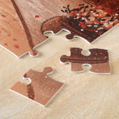 Herfst in Parijs herfstbladeren Legpuzzel (Zijkant)