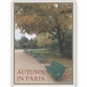 herfst in Parijs Sticker (Voorkant)