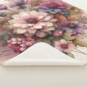 Herfst in pastelkleuren waterverf schilderij sherpa deken (3/4)