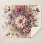 Herfst in pastelkleuren waterverf schilderij sherpa deken (Voorkant (horizontaal))