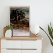 Herfst in Platteland Waterverf Landschap Canvas Afdruk