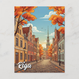 Herfst in Riga Letland Reizen Briefkaart