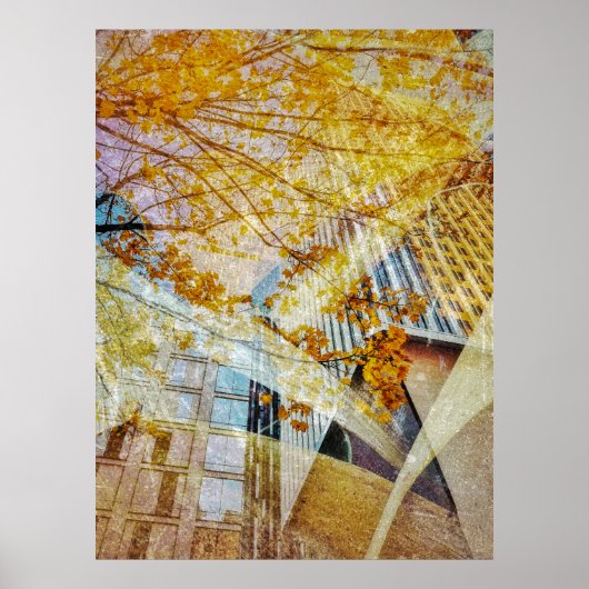 Herfst in Stedelijk Abstract Poster (Voorkant)
