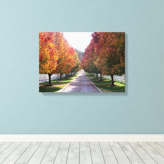 Herfst in Virginia Country Boerderij Landschapskun Canvas Afdruk (Insitu (Houten vloer))