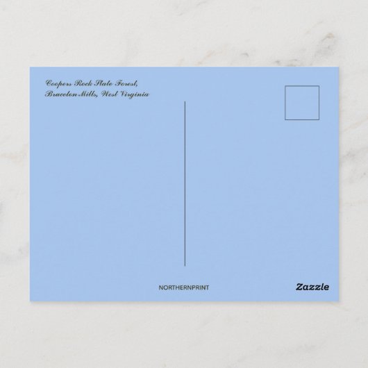 Herfst in West Virginia Briefkaart (Achterkant)