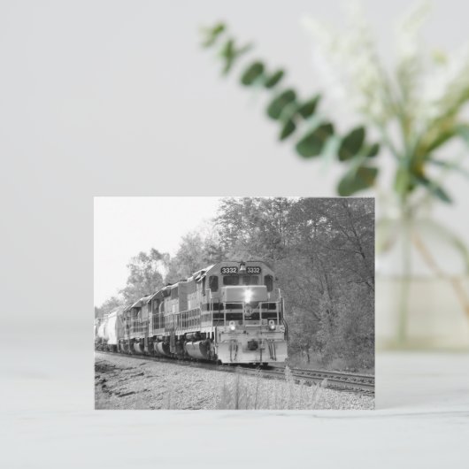 Herfst in zwart-wit briefkaart (Staand voorkant)