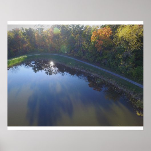 Herfst Indiana Sun en Leaves Poster (Voorkant)