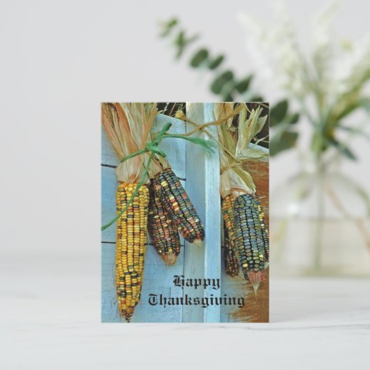 Herfst Indische Corn Feestdagenkaart (Staand voorkant)