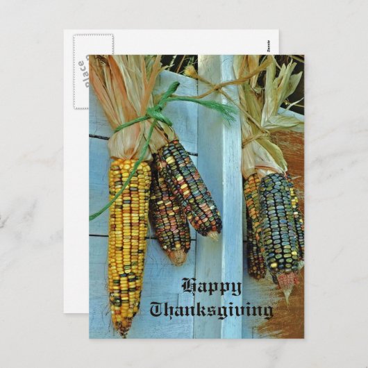 Herfst Indische Corn Feestdagenkaart (Voorkant / Achterkant)