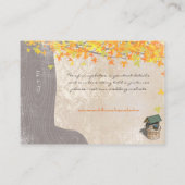 Herfst Initialen Geel Oranje goed Informatiekaartje (Achterkant)