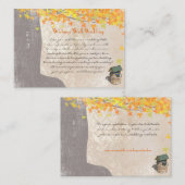 Herfst Initialen Geel Oranje goed Informatiekaartje (Voorkant / Achterkant)