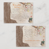 Herfst Initialen Geel Oranje goed Informatiekaartje (Voorkant / Achterkant)