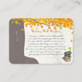 Herfst Initialen Geel Oranje goed Informatiekaartje (Voorkant)