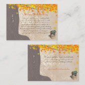 Herfst Initialen Geel Oranje goed Informatiekaartje (Voorkant / Achterkant)