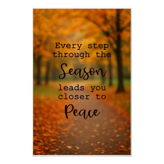 Herfst Inspirerend Poster (Voorkant)