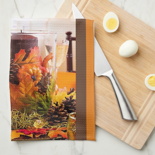 Herfst instellen theedoek (Quarter Fold)