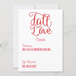 Herfst Into Love Wedding Details Kaart