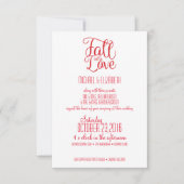 Herfst Into Love Wedding Uitnodiging (Voorkant)