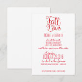 Herfst Into Love Wedding Uitnodiging (Voorkant / Achterkant)
