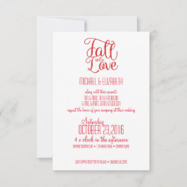Herfst Into Love Wedding Uitnodiging