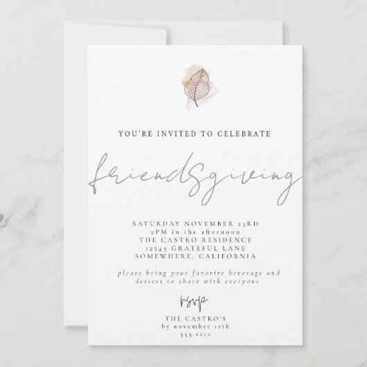 HERFST INVITE KAART (Voorkant)