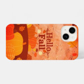 Herfst iPhone 14 Slim Fit Hoesje, Glanzend iPhone Hoesje (Achterkant horizontaal)