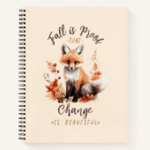 Herfst is een bewijs dat verandering mooi is notitieboek (Voorkant)