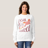 Herfst is een Magical Peach Unicorn Sweatshirt (Voorkant volledig)