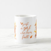 Herfst is een meisje dat houdt van Herfst Waterver Koffiemok (Center)