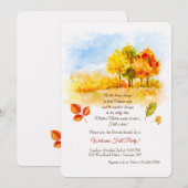 Herfst is Gearriveerd Uitnodiging (Voorkant / Achterkant)