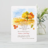 Herfst is Gearriveerd Uitnodiging (Staand voorkant)